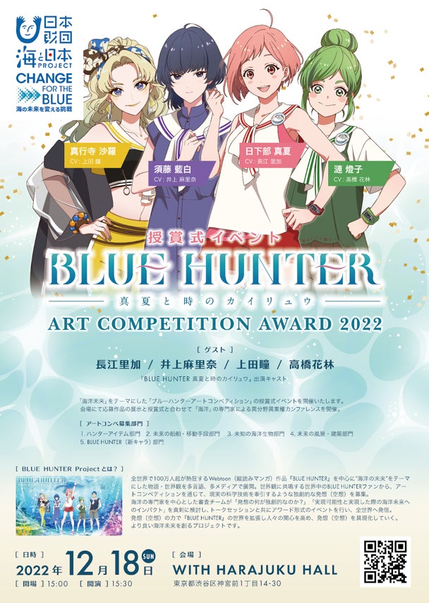 人気声優をゲストに、海洋未来をテーマにしたアートコンペティション授賞式『BLUE HUNTER ART COMPETITION AWARD 2022』開催のサブ画像2