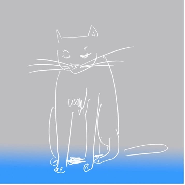 【KYOTO INTERCHANGE】世界的に活躍するアーティスト田中功起による15年ぶりの絵画展と初めてのNFT作品販売！のサブ画像2_田中功起　《Infrastructural Cat (October) 》 2023年（NFT）