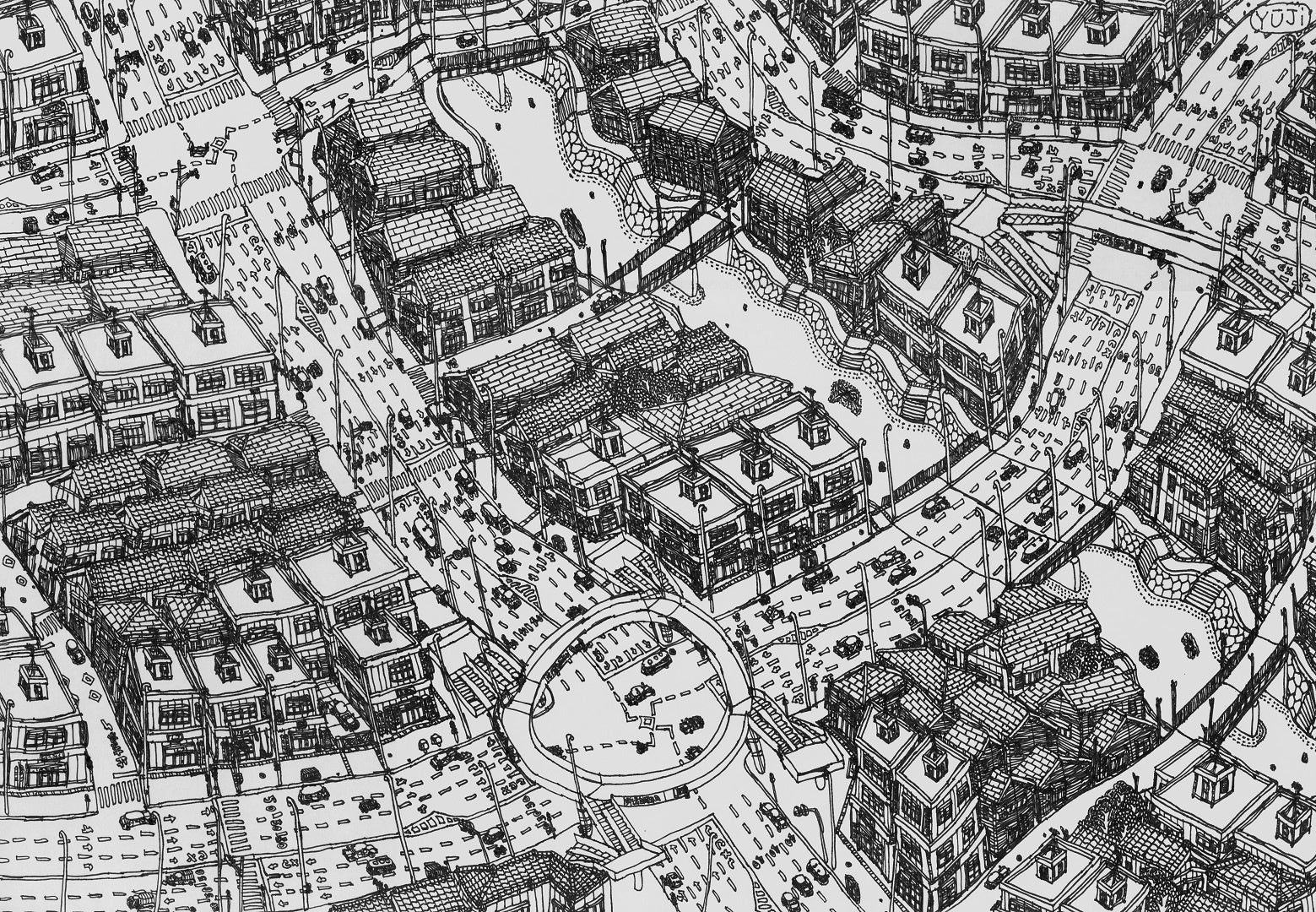 アール・ブリュット ゼン＆ナウ Vol.2「Echo　こだま返る風景」が明日開幕！会期：2023年1月21日（土）～4月9日（日）会場：東京都渋谷公園通りギャラリー 展示室1,2のサブ画像2_辻勇二《心でのぞいた僕の街》2019年　作家蔵　 提供：障害福祉サービス事業所 明日香