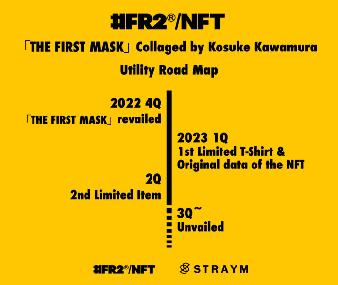 ストレイムが、#FR2 NFTホルダー限定のユーティリティ・ロードマップを公開。第一弾は、限定コラボTシャツなどのメイン画像