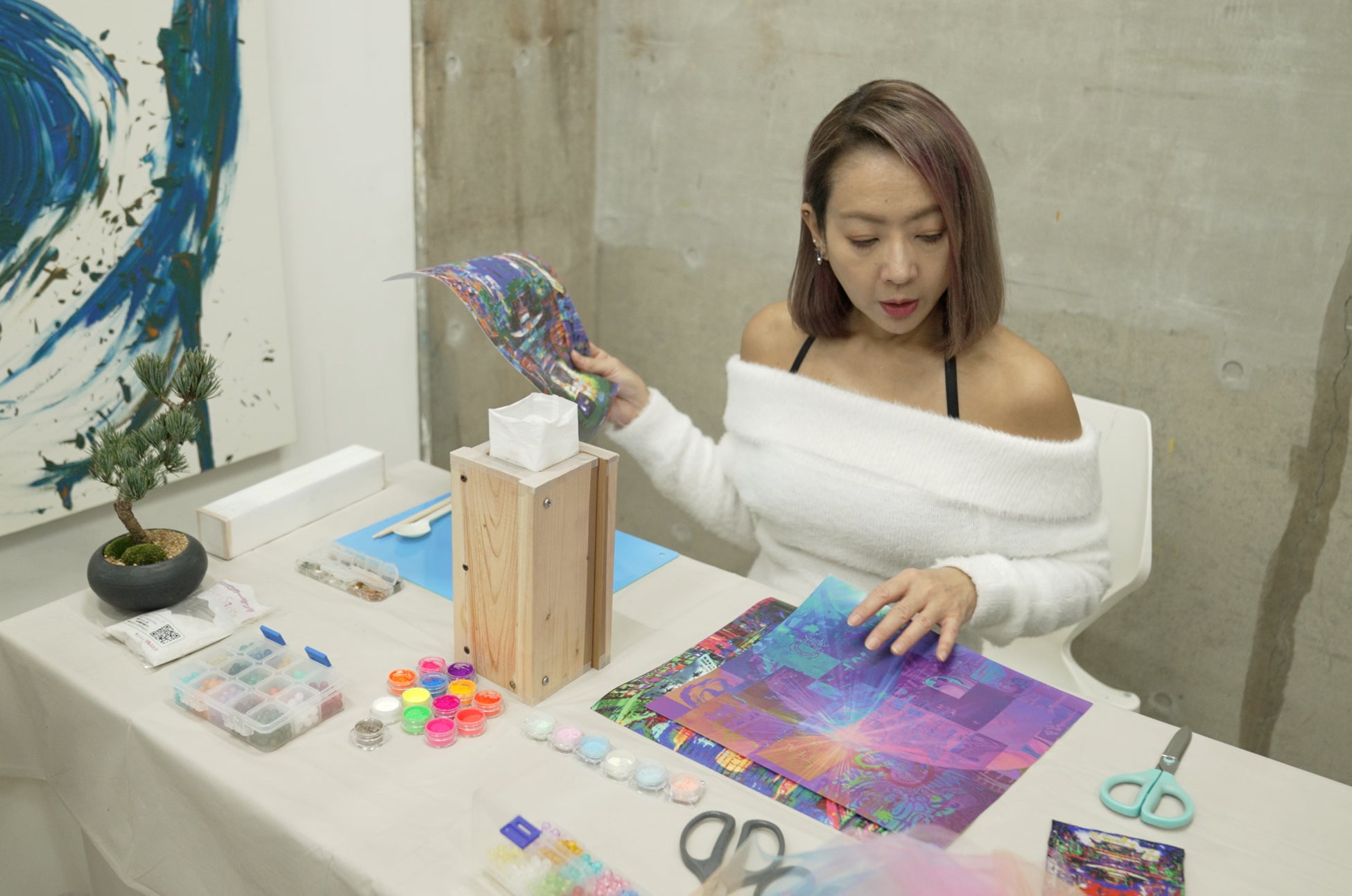 Space BD 宇宙×アート×NFTの新たなコラボレーション開始のサブ画像1_宇宙へ打ち上げるアートの制作風景（Masa Hayami氏）