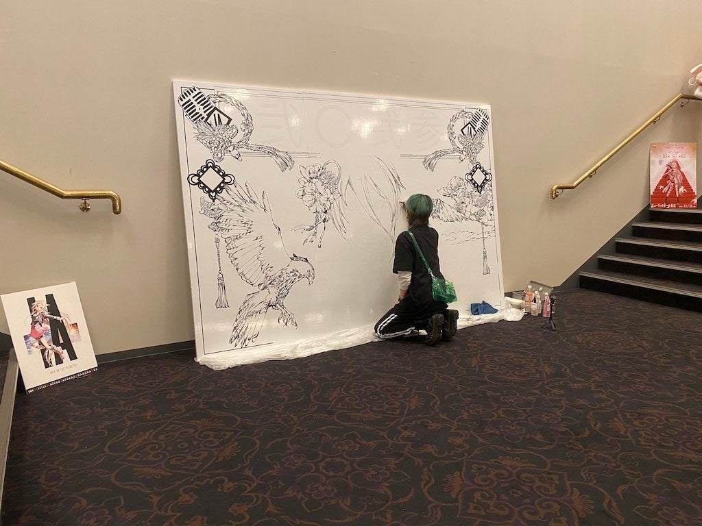 【セル画ラボ】「IA」カウントダウンライブにて新作セル画アートを公開のサブ画像3_マンガライブペインター内田慎之介氏