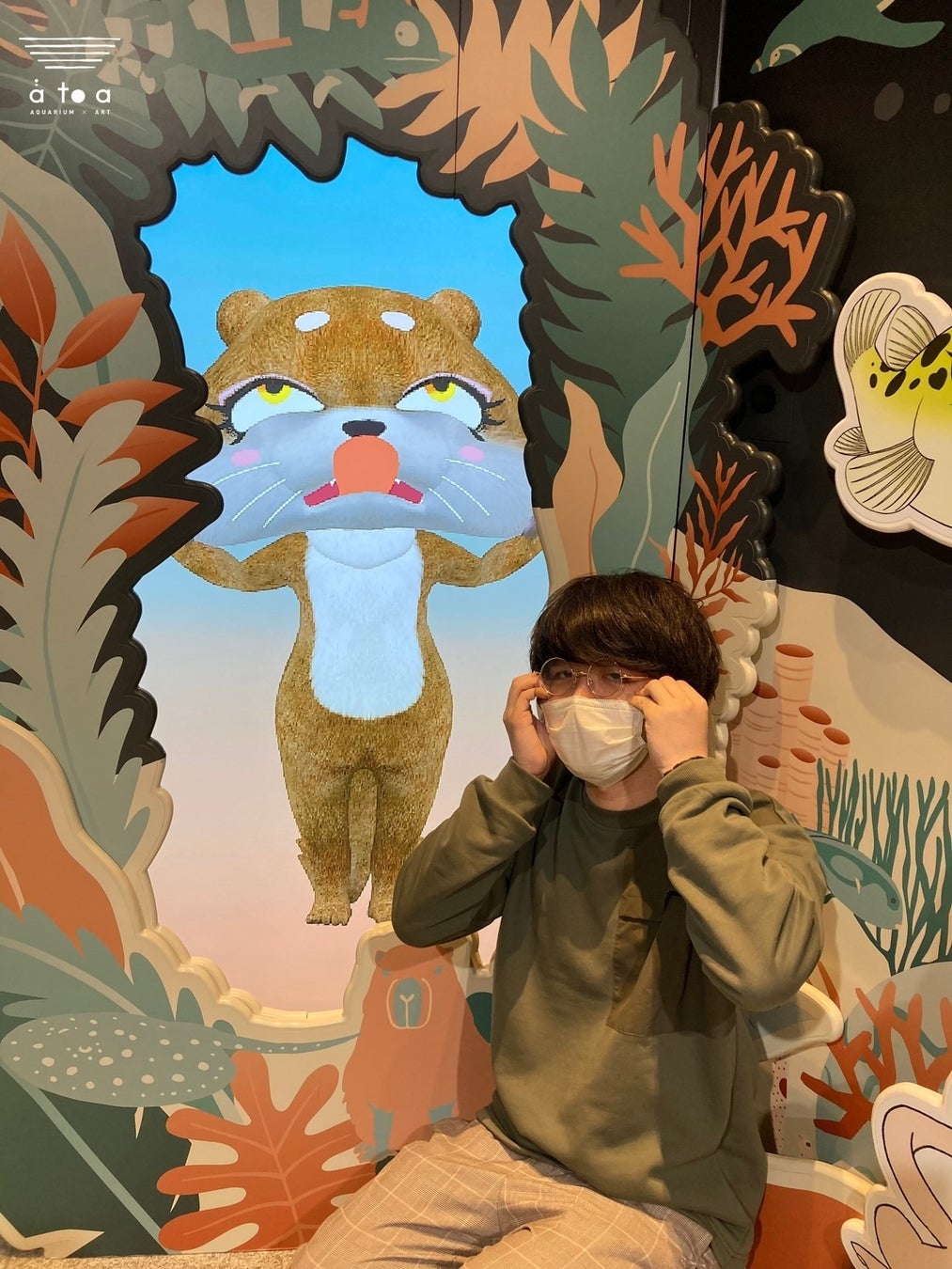 YouTubeチャンネル登録者数2,000人への道‼ 「みんなでつくるフォトモザイクアートにチャレンジ！」【神戸の港の劇場型アクアリウム アトア】のサブ画像5_ニホンカワウソのお景
