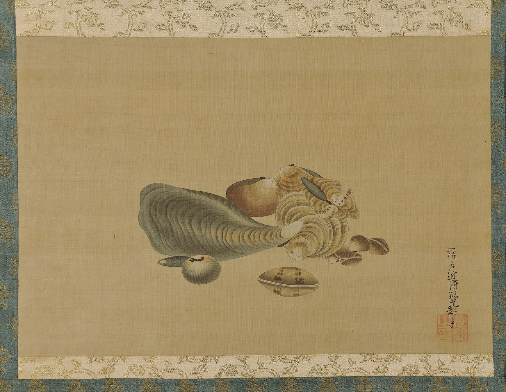 【MU合同企画展】かつて描かれた「食」のシーンと、今を生きる「食」のプロフェッショナル、両者の出会いから生まれたここだけの企画展を開催。のサブ画像3_土佐 光起「貝付図」（東京藝術大学所蔵）
