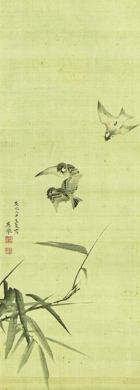 花鳥画が一堂に会する「鳥絶技巧 ―渡邊省亭を中心に―」のサブ画像6_円山応挙「竹雀図」