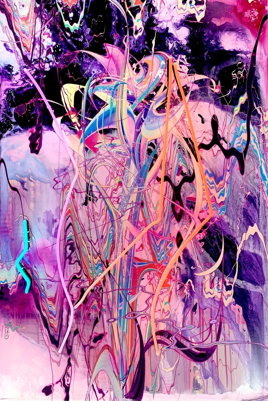【OIL by 美術手帖ギャラリー】アーティスト・中西伶の個展「街への距離、画家の記憶」を2月17日（金）より開催。5m超の大作ほか、新作5点を発表。のサブ画像3_《flower of life [ Ne ] no.04》（2022） ©︎2022 Rei Nakanishi ©︎2022 GOLD WOOD ART WORKS