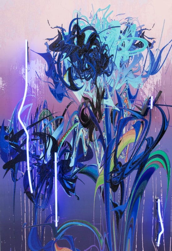 【OIL by 美術手帖ギャラリー】アーティスト・中西伶の個展「街への距離、画家の記憶」を2月17日（金）より開催。5m超の大作ほか、新作5点を発表。のサブ画像7_《fower of life [ Ne ] no.07》（2022） ©︎2022 Rei Nakanishi ©︎2022 GOLD WOOD ART WORKS