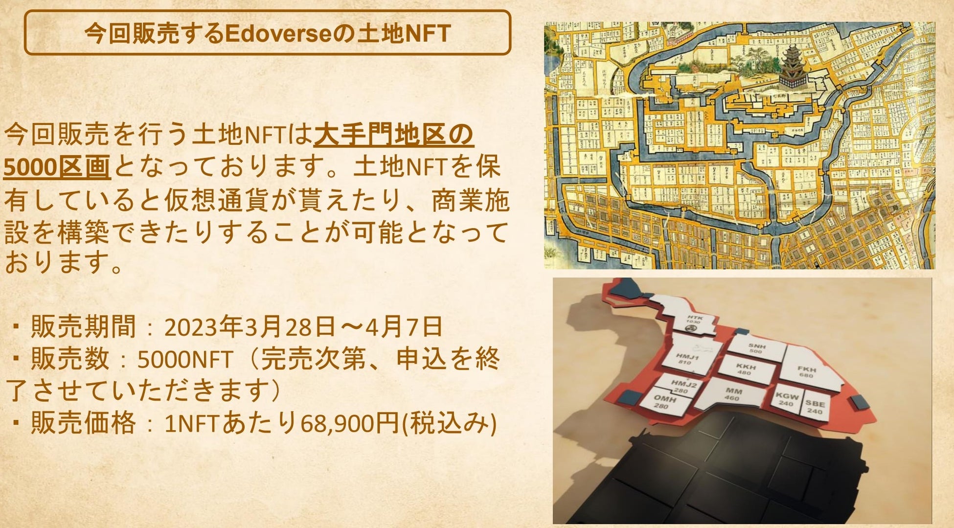 江戸をメタバースで完全再現！Edoverseの土地NFT販売開始！アドバイザーには19代目当主徳川家広氏ものサブ画像2