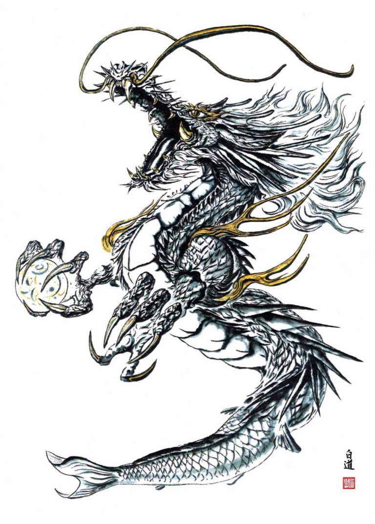 現代芸術家『 白道 』氏OpenSeaにてNEWコレクション【 White Dragon loop 】の販売開始！　のメイン画像