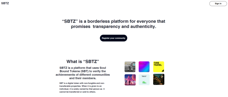 Web3時代の経歴証明プラットフォーム「SBTZ（エスビーティーズ）」α版を公開。Soul Bound Token（SBT）を活用。のメイン画像