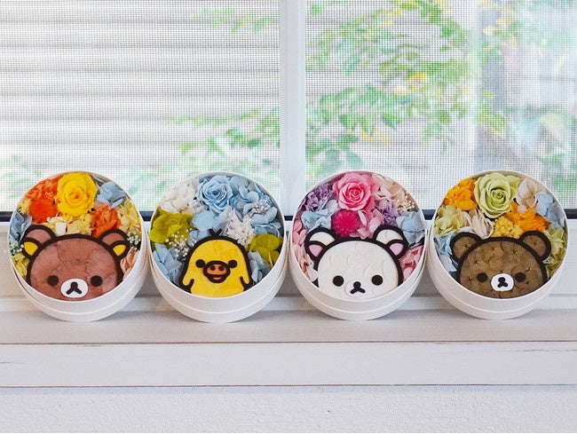 かわいいリラックマが春の訪れを告げてくれる！？枯れないお花・プリザーブドフラワーで絵のように描いた、リラックマとコリラックマの壁掛けフラワーが登場。のサブ画像2