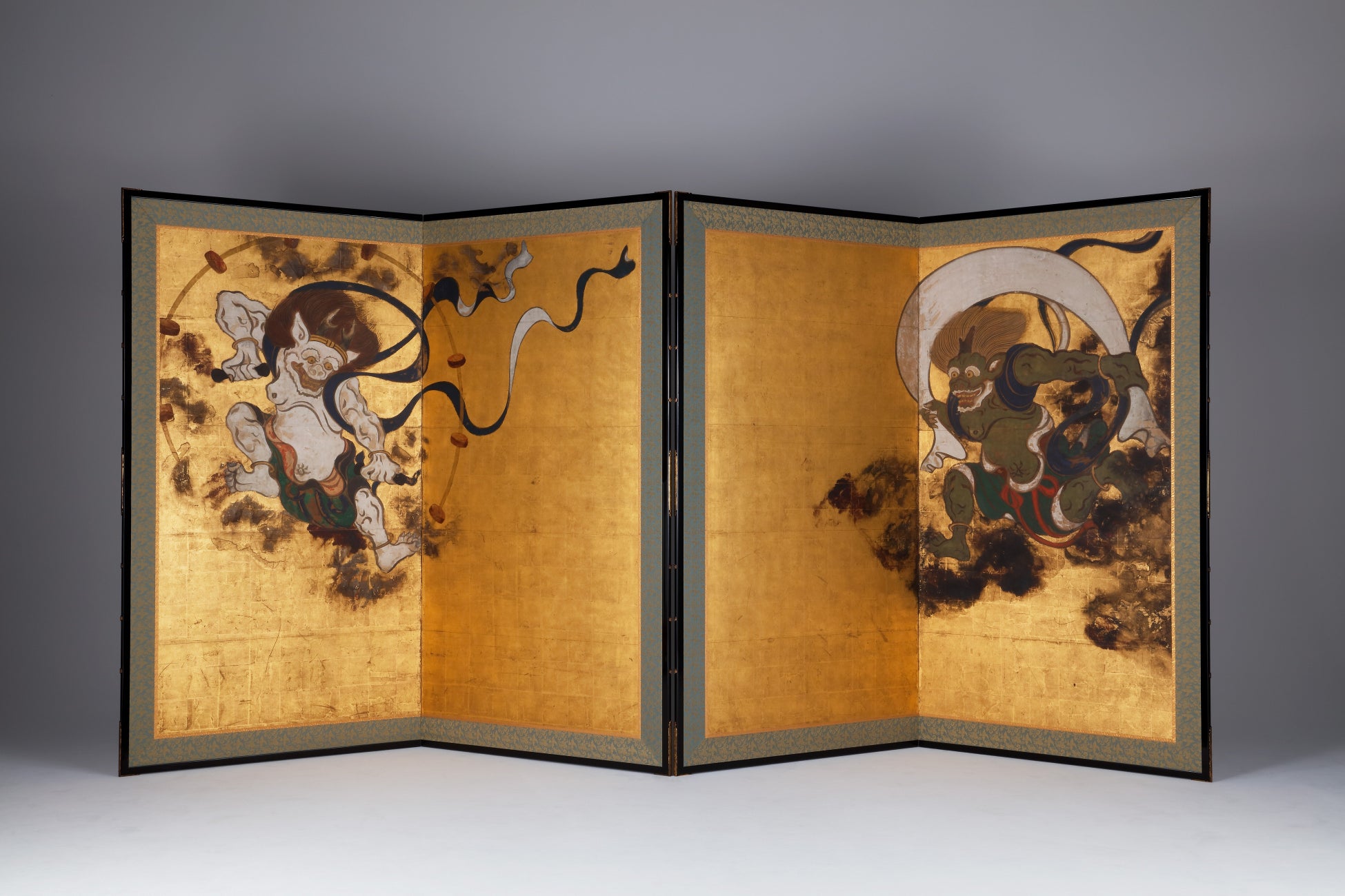 キヤノン・福島キヤノン、国宝5作品の高精細複製品を展示する企画展を福島市と共催　プロジェクションマッピングの活用により作品の世界を楽しめる鑑賞体験を提供のサブ画像2_「風神雷神図屏風」高精細複製品