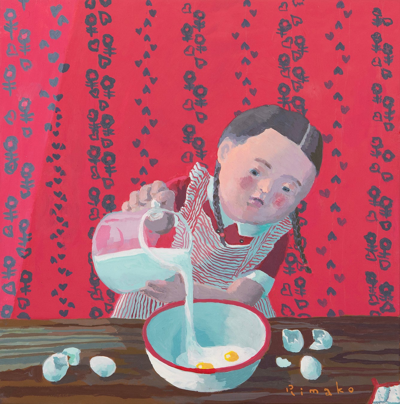 【セイコーハウス銀座ホール（旧和光ホール）】「堀川理万子絵画展 －うつしみのユートピア－」を4月27日(木)より開催のサブ画像3_「ミルクをそそぐ」　SM S
