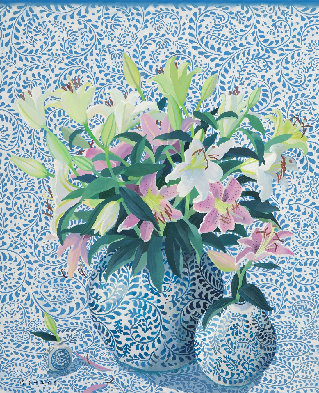 【セイコーハウス銀座ホール（旧和光ホール）】「堀川理万子絵画展 －うつしみのユートピア－」を4月27日(木)より開催のサブ画像4_「ゆり唐草」　25号 F