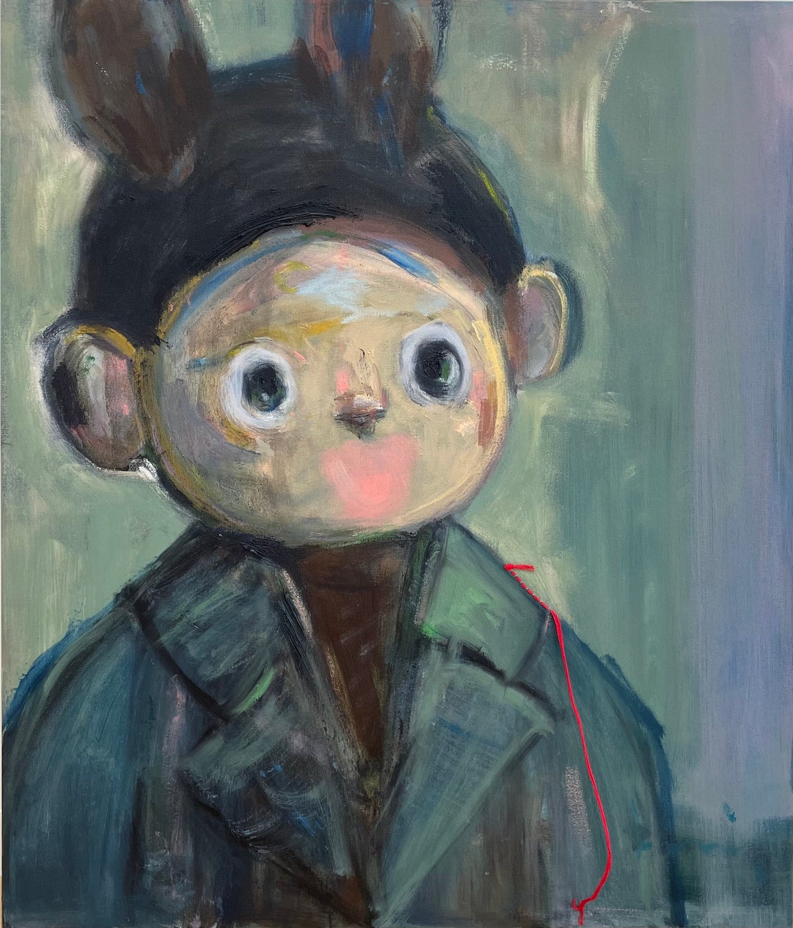 【銀座 蔦屋書店】香港で活躍するアーティストb.wingによる個展「Home Alone（Don't forget to play）」を3月18日（土）より開催。のサブ画像4_「ブレザー」、2023、油絵の具、刺繍、70x60cm