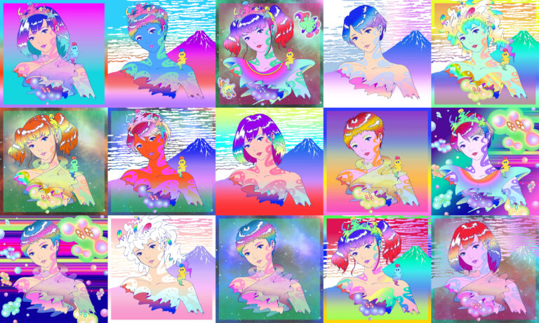 福岡県宗像市の大島在住アーティスト、井口真理子がNFTアートに参入　限定100点の「CryptGhost Friends -Genesis-」をMikoSeaで初出品のメイン画像