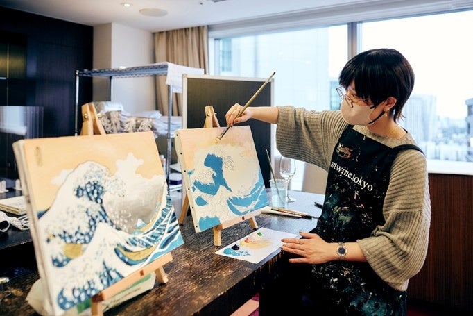 “泊まれる美術館”パークホテル東京とartwine.tokyoの共同企画！ワイン片手にモネやルノワールの名画を描く120分のアート体験ワークショップを、2023年4月から毎月第2、第4土曜日に開催のサブ画像4