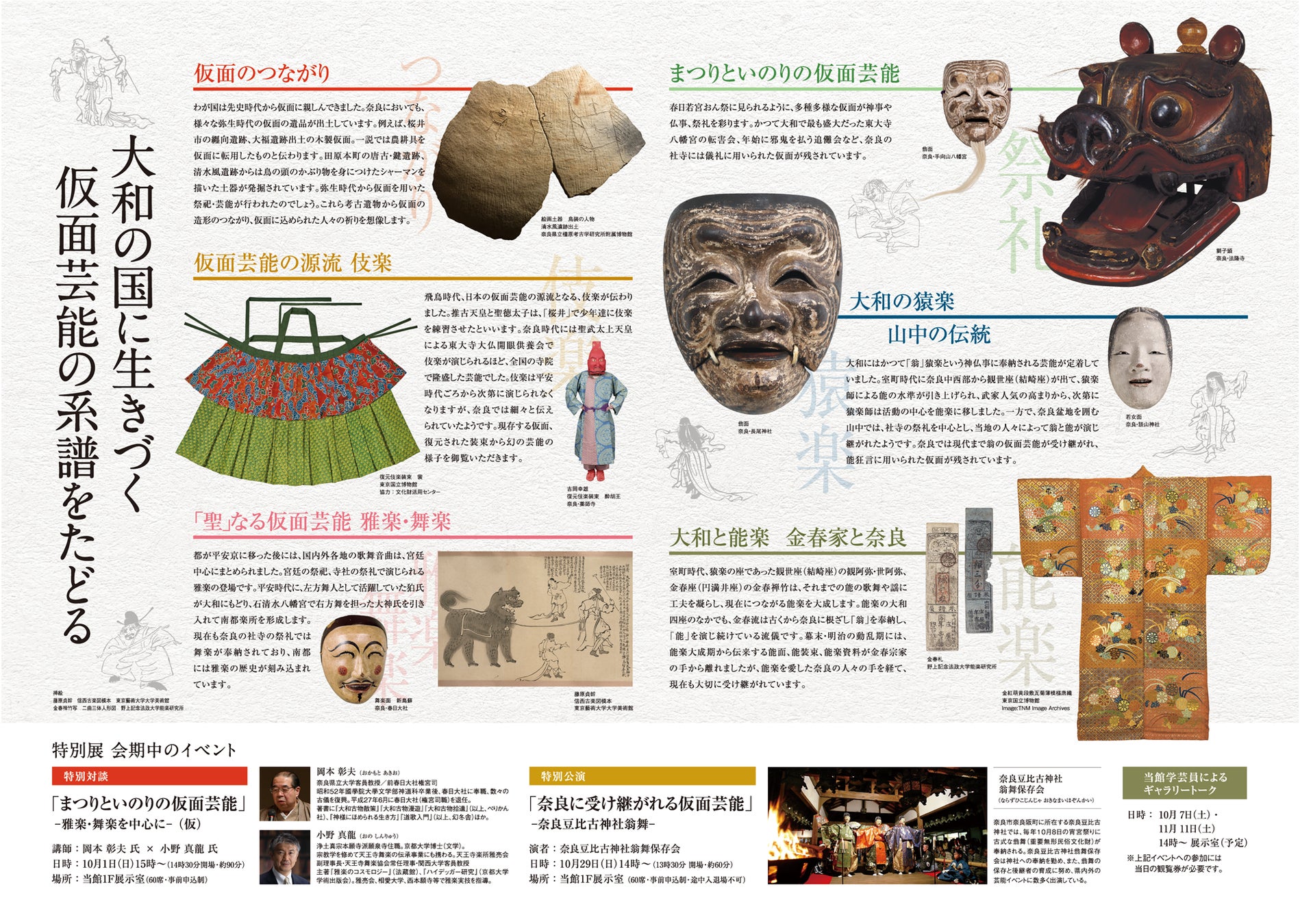 【奈良県立美術館】開館50周年記念 特別展開催！奈良で生まれ育った仮面芸能の魅力をお伝えしますのサブ画像2