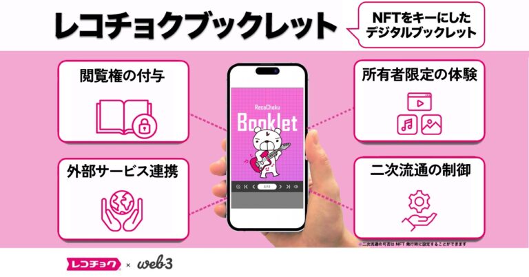 NFTをキーにデジタルコンテンツを楽しむ「レコチョクブックレット」提供開始！のメイン画像
