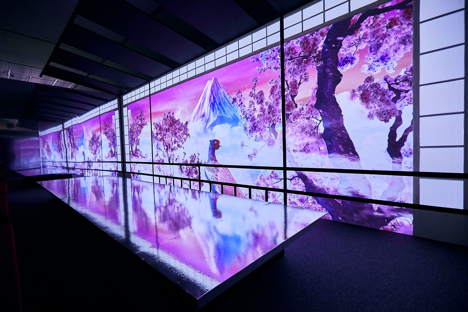 一旗プロデュース「空間体感！動き出す浮世絵展 NAGOYA」の公式記録映像第一弾“彩”を公開。古来より愛される花、彩り豊かな詩情に富む花鳥画の世界を眺める。のサブ画像4