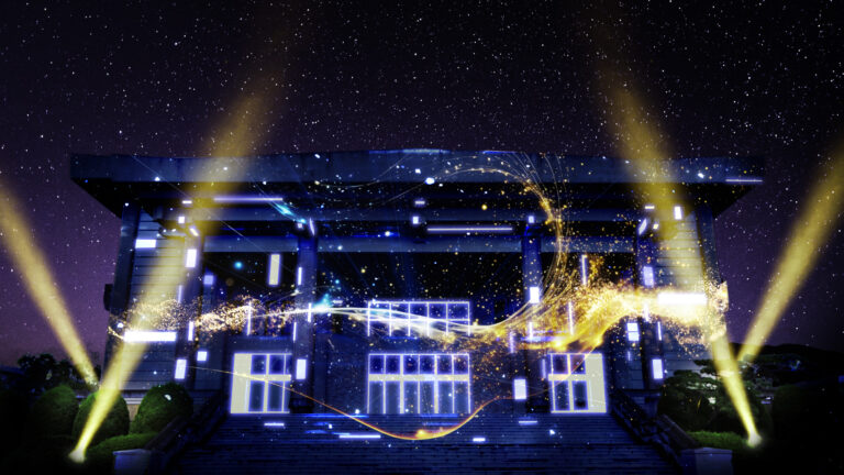 一旗プロデュース「愛知学院大学学園祭 100周年記念講堂 プロジェクションマッピング 2023」を開催。第70回愛学祭とのコラボレーションによるダイナミックなプロジェクションマッピング。のメイン画像