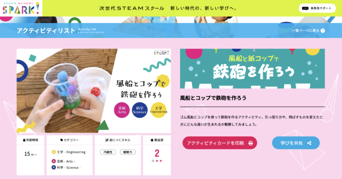 次世代STEAMスクール「SPARK！」始動！日本全国どこでも実践できる「新しい時代の、新しい学び」オンラインサービス提供開始のメイン画像