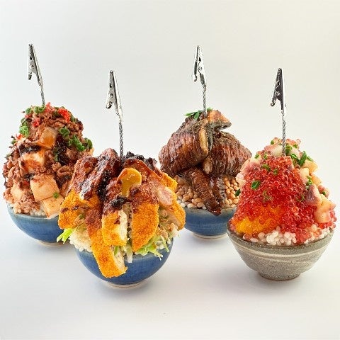 【まるで本物！？】美味しそうな爆盛りどんぶりメモクリップのサブ画像1