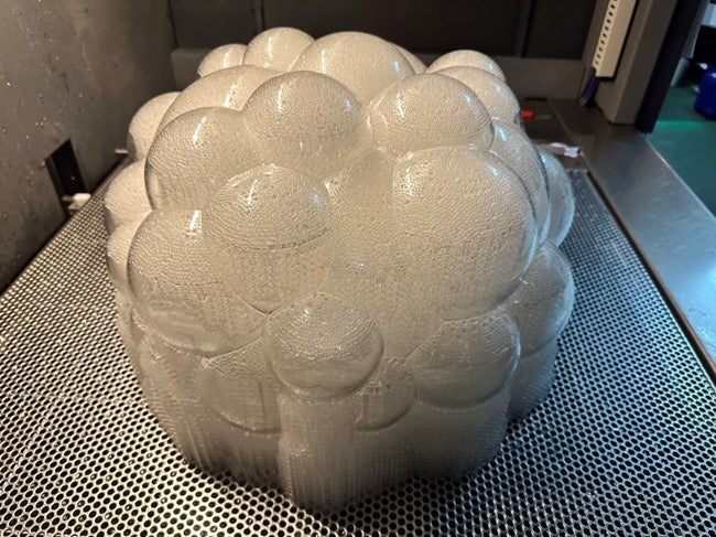 the design laboのデザインレーベル「h220430」の作品をBfullが3Dプリンターで造形。DESIGNART TOKYO 2023ほかで展示されます。のサブ画像4_※造形完了したMUSHROOM LAMPの一部パーツ