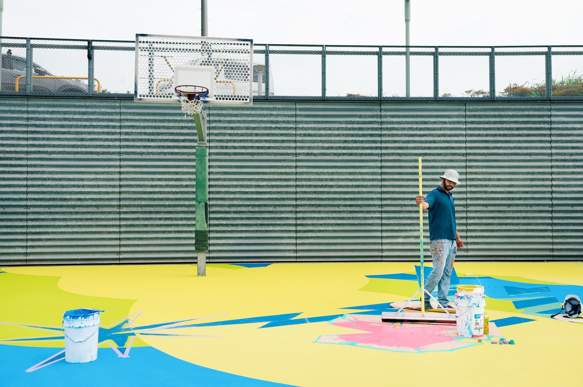 アーティスト舘鼻則孝のアートワークで彩られたバスケットボールコート。「PROJECT BACKBOARD 」&「 go parkey」によるリノベーション・アートコートが完成される。のサブ画像2_© NORITAKA TATEHANA K.K., Photo by GION