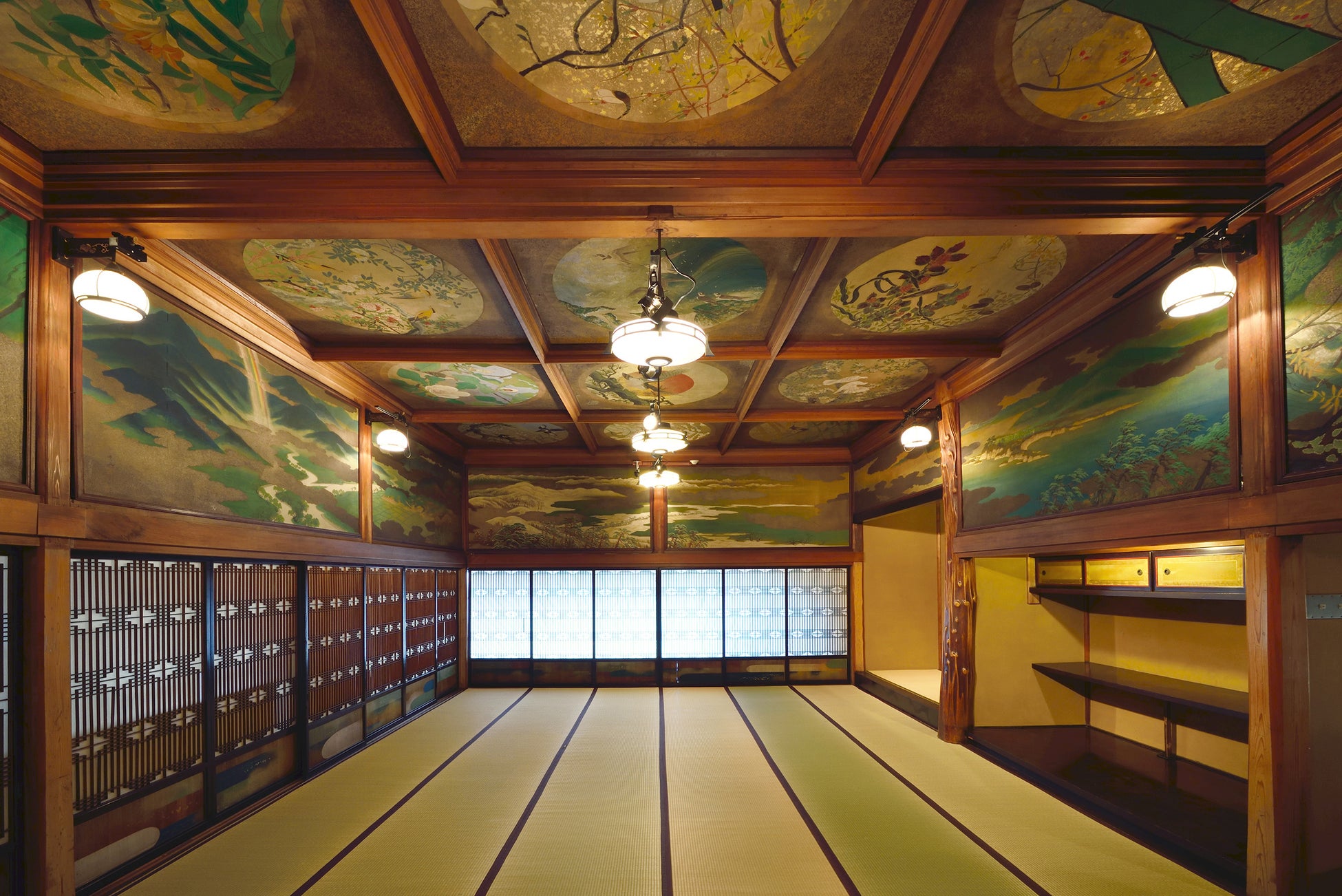 【ホテル雅叙園東京】世代を超えて愛される昭和ノスタルジーの世界を体感「懐かしく新しい“レトロ”を旅する 古今東西ニッポンの風景」のサブ画像9_草丘の間・作者草丘の故郷 松原の風景
