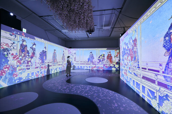 一旗プロデュース「空間体感！動き出す浮世絵展 NAGOYA」の公式記録映像第四弾“麗”を公開。美しい色使いで圧倒する桜の世界、繊細に表現された美人画の世界を巡る。のメイン画像