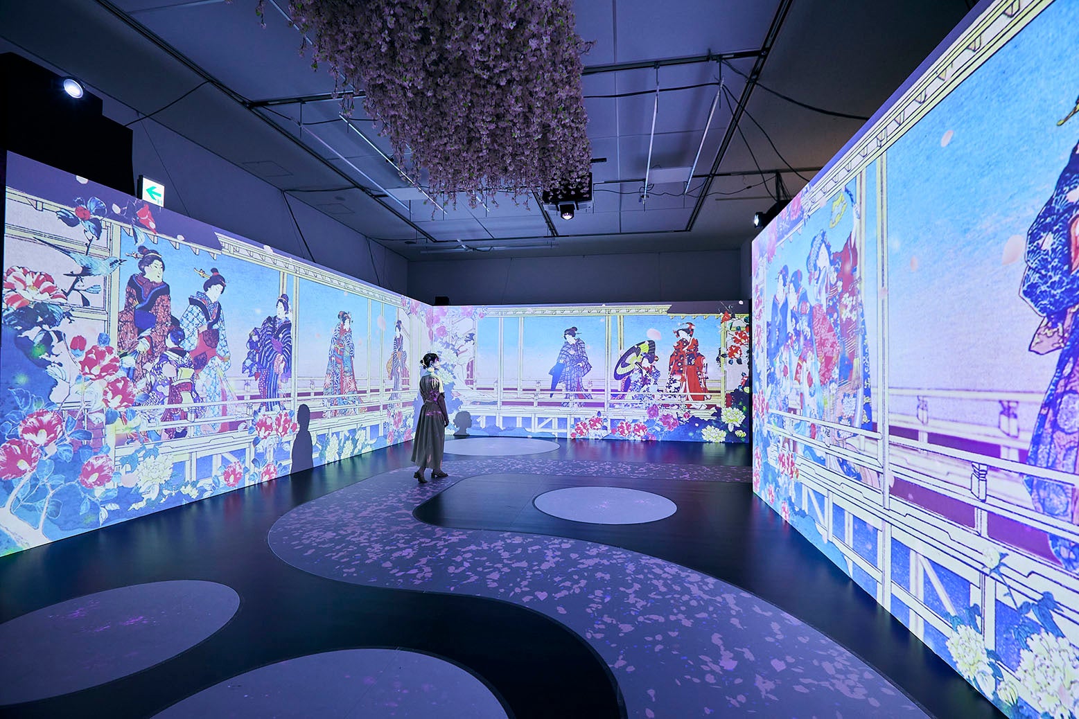 一旗プロデュース「空間体感！動き出す浮世絵展 NAGOYA」の公式記録映像第四弾“麗”を公開。美しい色使いで圧倒する桜の世界、繊細に表現された美人画の世界を巡る。のサブ画像8
