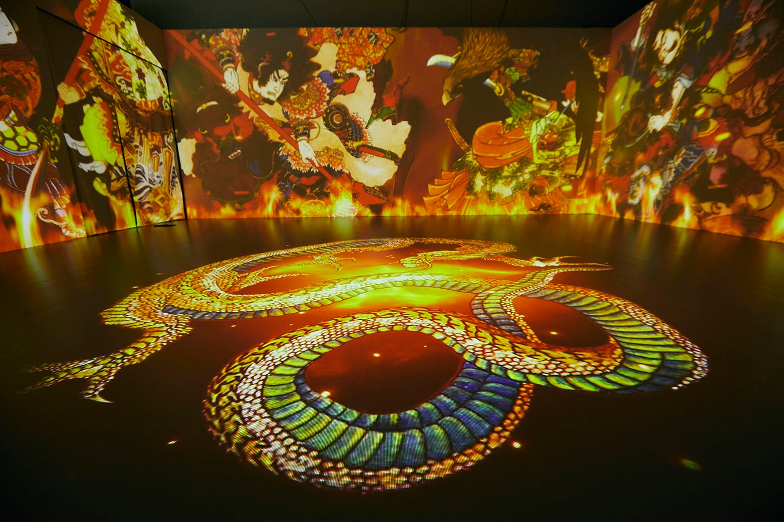 一旗プロデュース「空間体感！動き出す浮世絵展 NAGOYA」の公式記録映像第五弾“豪”を公開。強烈なパワーを発する豪傑の共演、豪快な荒々しいエネルギーを放出する浮世絵をダイナミックに魅せる映像空間。のサブ画像10