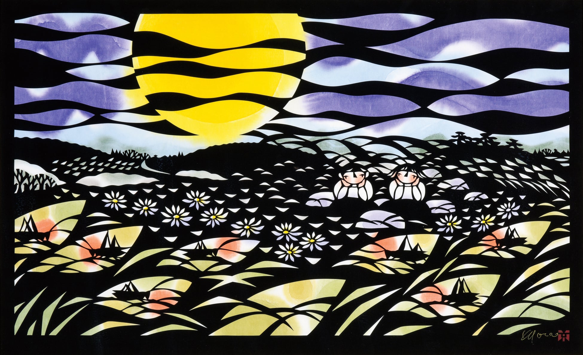 神戸ファッション美術館は、11月18日(土)から特別展「日本の切り絵 7人のミューズ」を開催します。のサブ画像7_《満月だよ「黄」より》2016年／柳沢京子