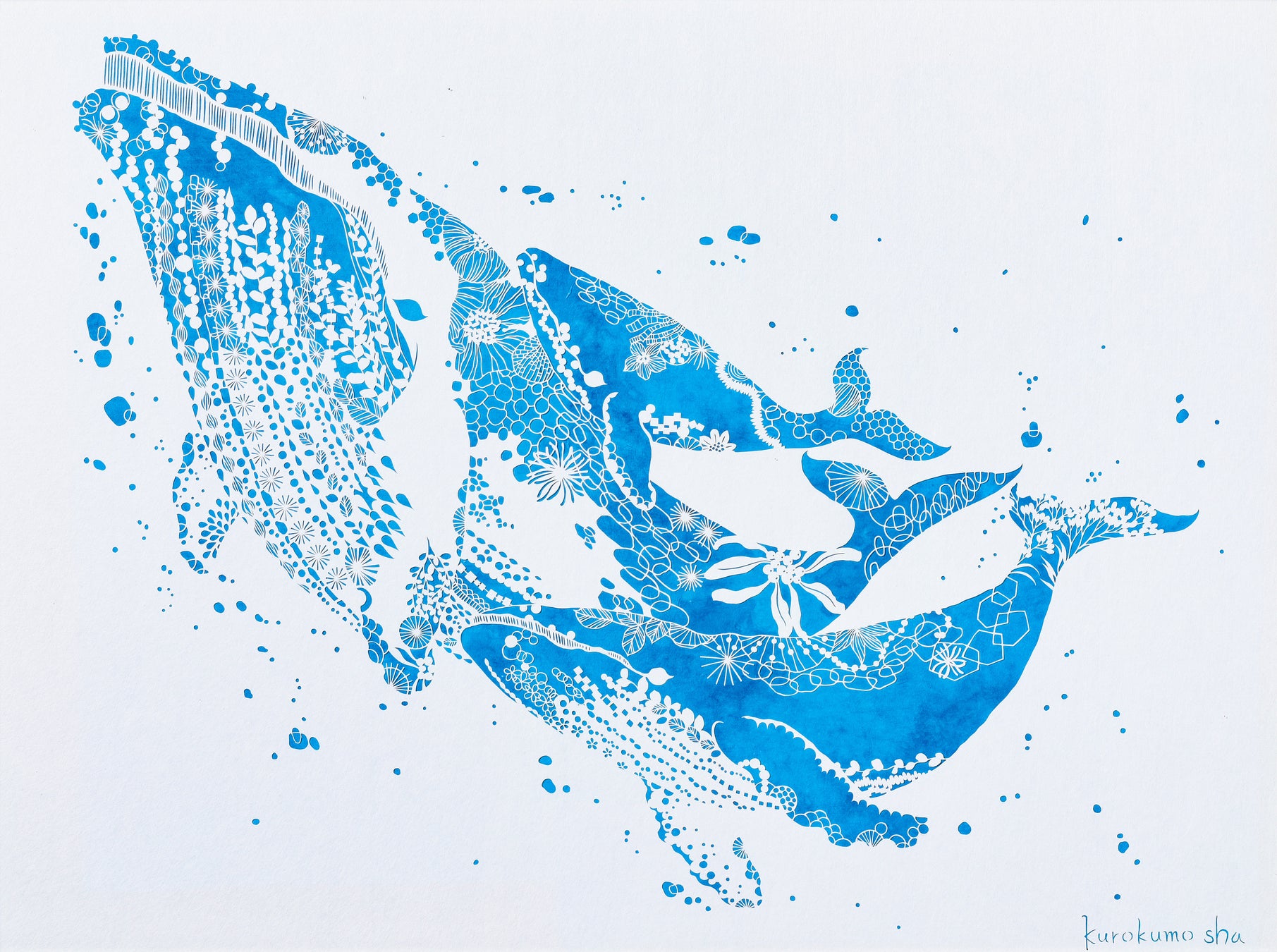 神戸ファッション美術館は、11月18日(土)から特別展「日本の切り絵 7人のミューズ」を開催します。のサブ画像9_《team BLUE》2019年／松原真紀