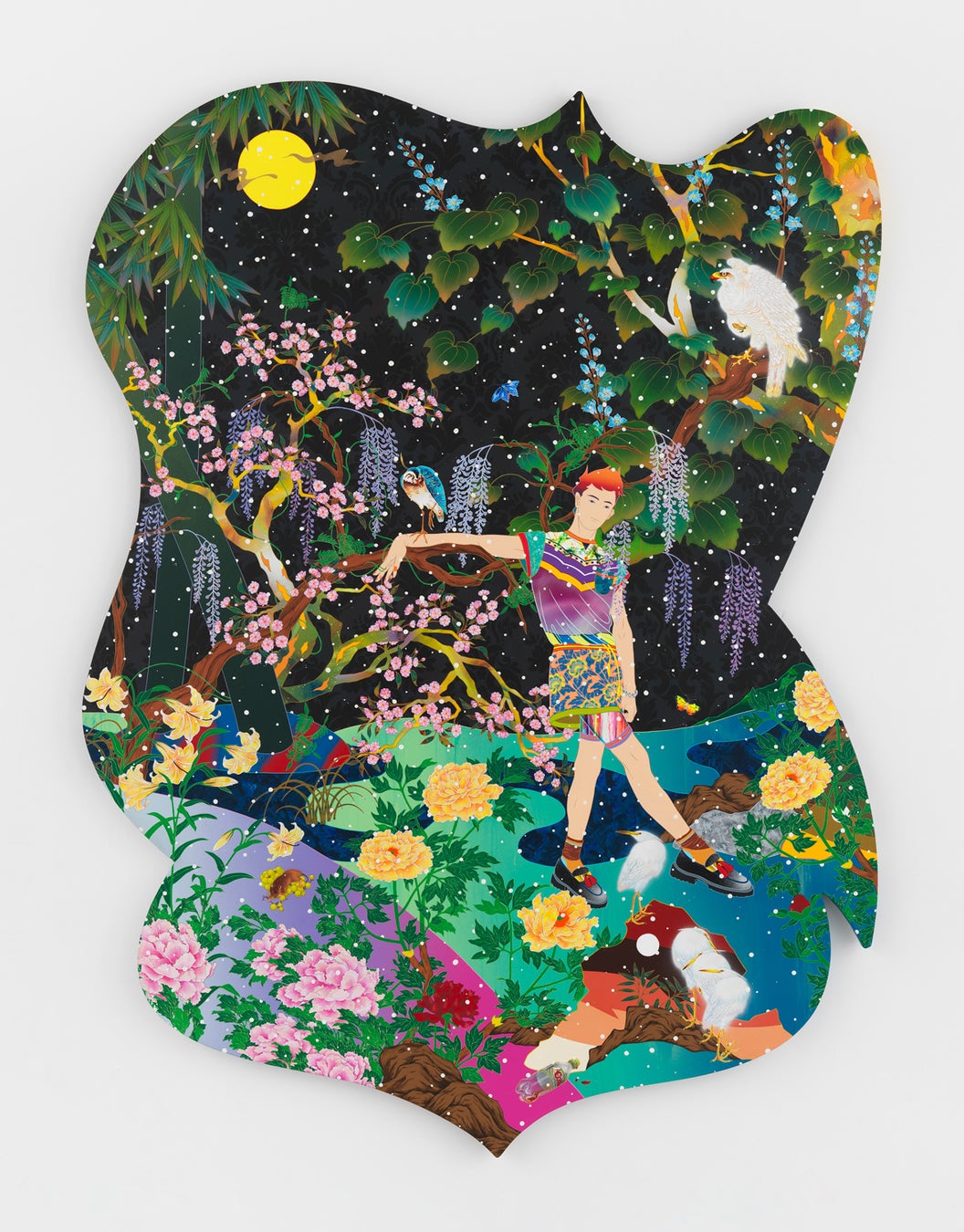 現代美術家 松山智一、アジアにおいて2つの美術館で展覧会同時開催―青森・弘前れんが倉庫美術館に続き、上海・Powerlong Museum(宝龍美術館)での個展「松山智一：雪月花时」の開催が決定のサブ画像4_A Shimmer Fracture, 2023, 279.4 x 208.0 cm, Acrylic and mixed media on canvas
