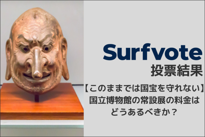 【このままでは国宝を守れない】国立博物館の常設展の料金はどうあるべきか？Surfvote投票結果のメイン画像
