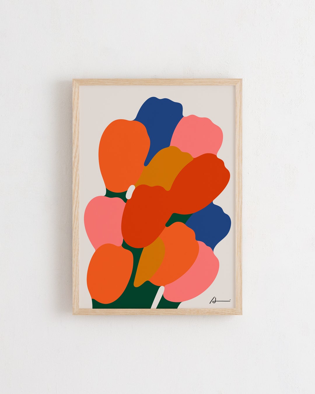 アーティストDonchi、アイスクリームのように溶け合うポップでカラフルな花を描いた個展「FULL OF FLOWERS」を11月18日（土）より開催のサブ画像2_「FULL OF FLOWERS」アルシュ紙、ジークレープリント／縦43.6×横31.3×厚み2.2cm＊額装込