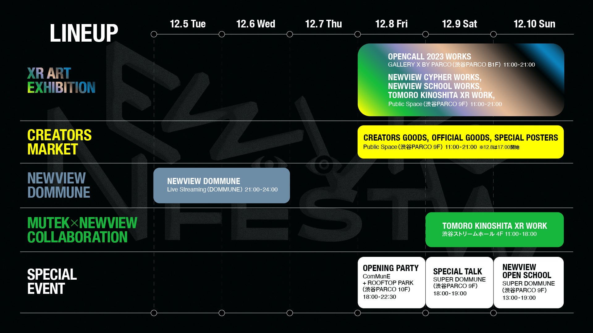 XRカルチャーの最前線を走る総勢50名以上のクリエイターが集結　「NEWVIEW FEST 2023」渋谷PARCOで開催！のサブ画像2