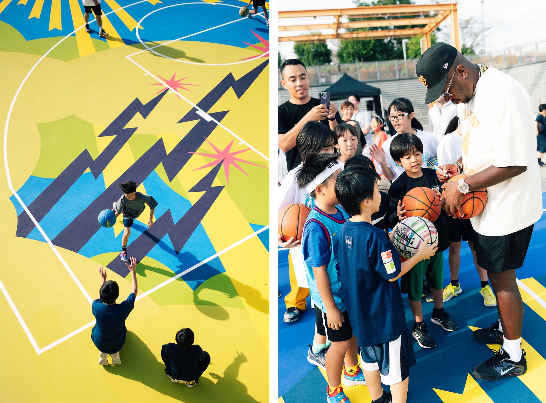 アーティスト舘鼻則孝のアートワークで彩られたバスケットボールコートがオープン。「PROJECT BACKBOARD 」＆「 go parkey」が手掛けるリノベーション・アートコートの全貌が初公開。のサブ画像8_© NORITAKA TATEHANA K.K., Photo by GION