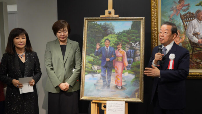 邱貴油絵作品展が台湾文化センターで開催、開幕式に謝長廷・駐日代表と安倍昭恵さんらが出席のメイン画像