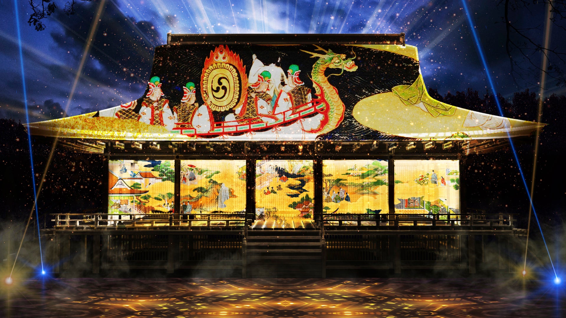 【開催中】一旗プロデュース「国史跡斎宮跡 平安絵巻 プロジェクションマッピング 2023」を三重県明和町「さいくう平安の杜」で開催。斎宮ゆかりの文化芸術とデジタルアートが融合。公式写真を公開。のサブ画像2_メインビジュアル
