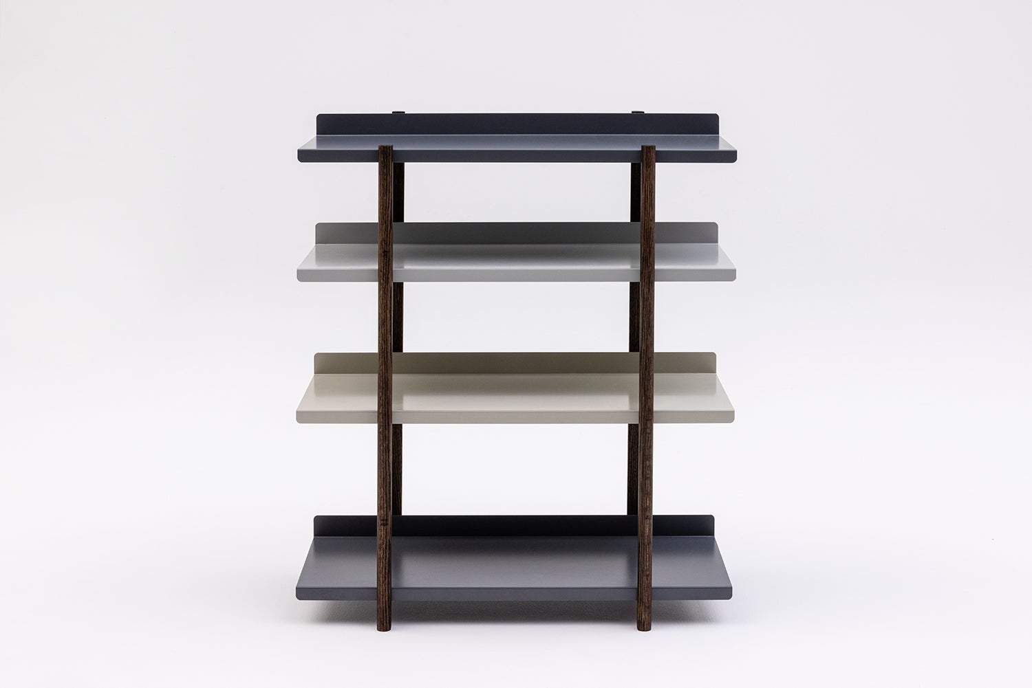 芦沢啓治氏デザイン『MARGE SHELF』の新商品が、アート感覚のインテリアを展開するブランド「DUENDE」より発売！のサブ画像7_MARGE SHELF 4 OIL STAIN FINISH　LIGHT GREY, BEIGE, DARK GREY, DARK GREY (LBDD)