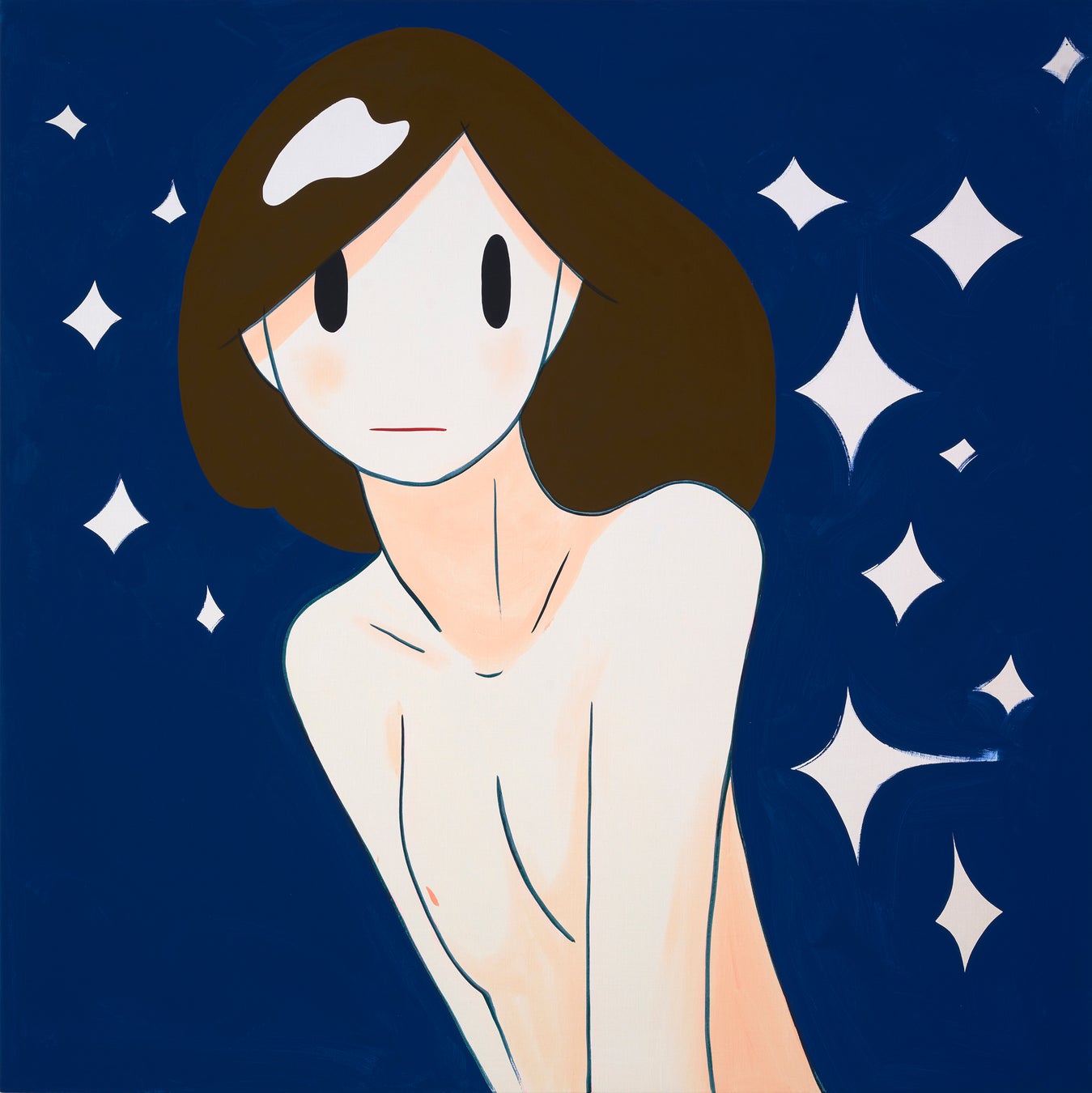 【銀座 蔦屋書店】天野タケル展示「Wish upon a star」を11月25日（土）より開催。クリスマスシーズンに合わせて金銀2色のソフビフィギュアや特装版作品集『ICONS』も展開。のサブ画像1_Venus in Galaxy,acrylic on canvas,1167×1167mm,2023