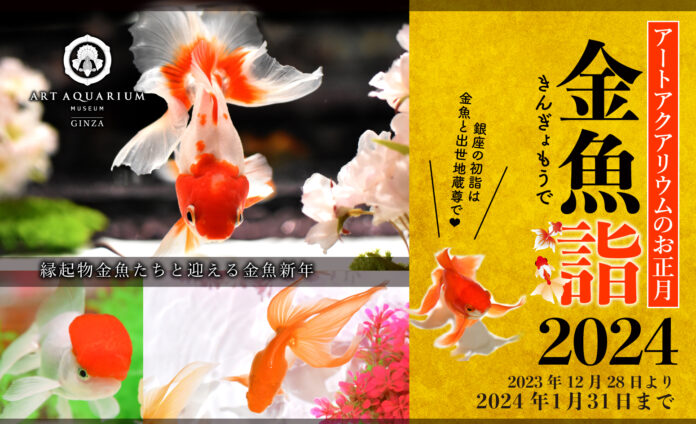 銀座三越で縁起物の金魚と銀座出世地蔵尊に出逢う年初め　冬のアートアクアリウム「金魚詣（きんぎょもうで）」　2,024名様限定！新年は入場料が2,024円に！のメイン画像