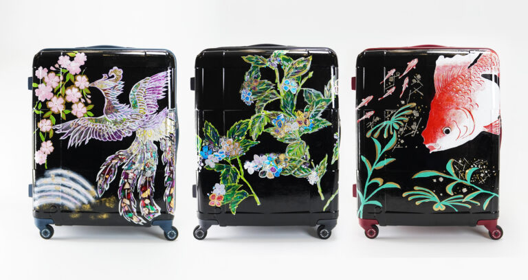 和のアートを施した「プロテカ」日本製限定スーツケース　2024年3月6日（水）〜3月26日（火）銀座三越「花々祭」限定販売のメイン画像