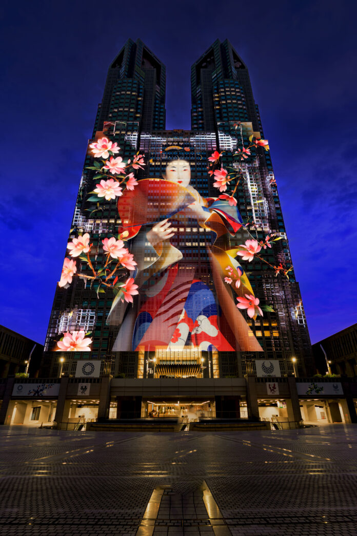 都庁舎プロジェクションマッピング「ＴＯＫＹＯ Ｎｉｇｈｔ ＆ Ｌｉｇｈｔ」　　　　　　　　 　　 　　　　新たなコンテンツ「Ｕｋｉｙｏ」の上映を開始しますのメイン画像