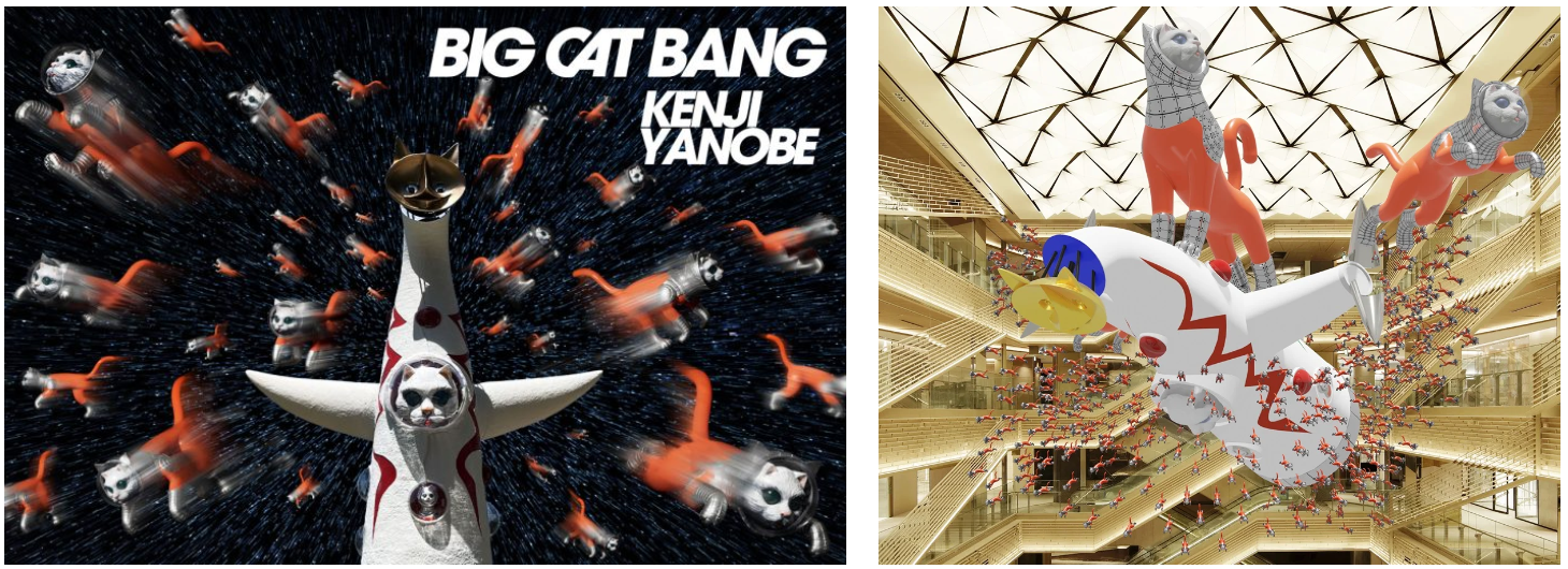 銀座から飛び出す400匹の宇宙猫「BIG CAT BANG」が話題。宙を舞う希望の旅の守り神「SHIP'S CAT」と旅するオンラインフォトコンテストが開始、5月31日までのサブ画像1_4月5日より、東京銀座の商業施設GINZA SIXで開催中のヤノベ氏による「BIG CAT BANG」が話題。その壮大なスケールとパワーは、施設を訪れた多くの人々が足を止めて写真を撮るほど。フォトコンテストの撮影場所としてもぴったり。