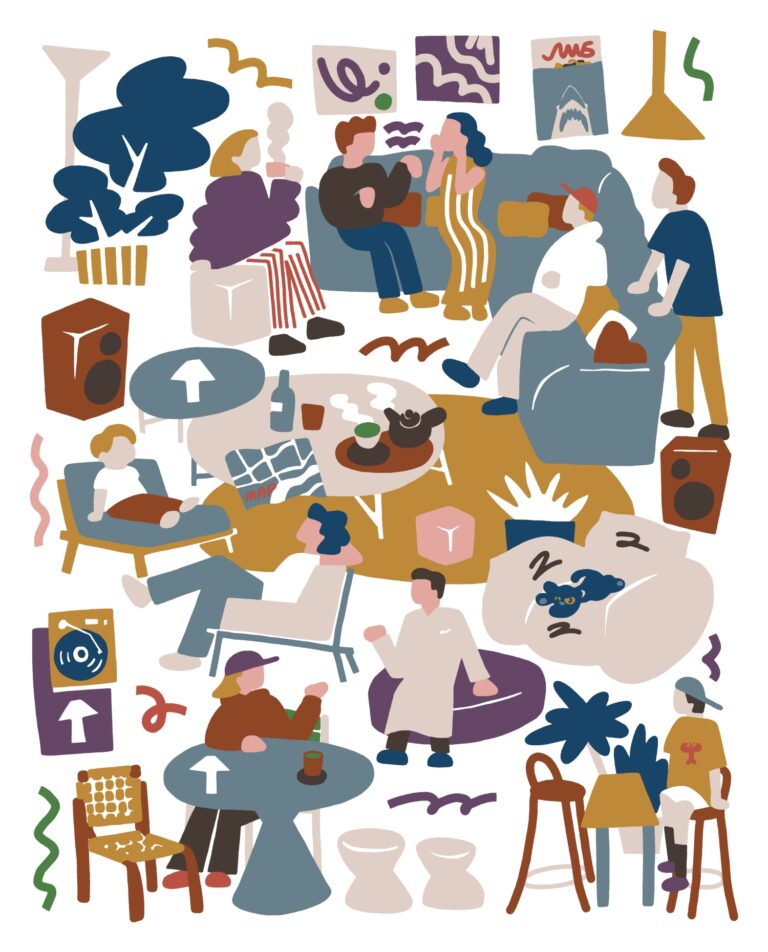 もし哲学研究者、地理人、実話怪談師、茶道家がリビングをシェアしたら。イベントLiving Room Dialogue by arflex5月10日（金）～5月12日（日）までtefu代々木上原にて開催のメイン画像