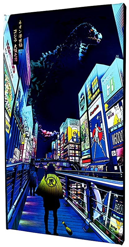 「ネオン浮世絵ゴジラ」ファブリックボードが版三オンラインショップで発売開始！さらに発売を記念して抽選で10名様にプレゼント！！のサブ画像4